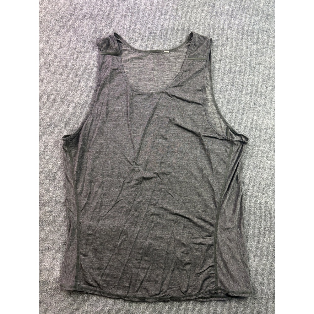 Lululemon Tank Top Womens 10 Gray Heathered Scoop Neck Activewear 63998